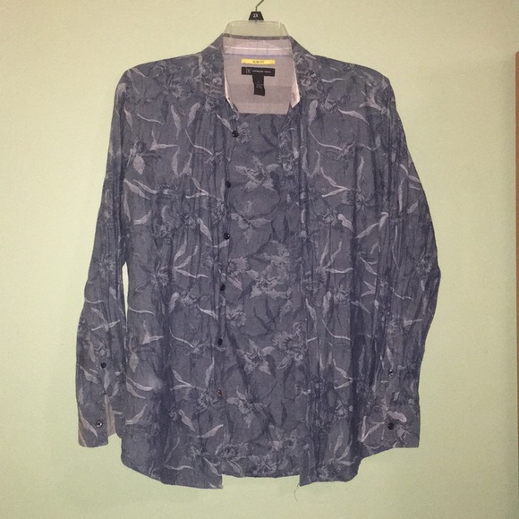 Muted Floral Print Button Up - Picture 3 of 4